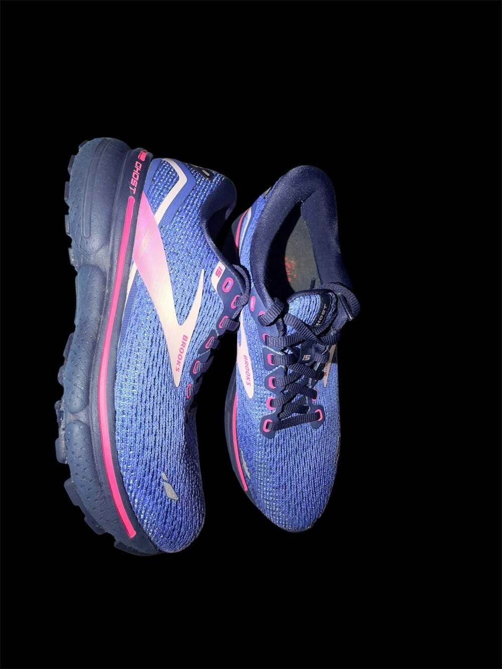 Size 7.5 - Brooks Ghost 15 Blue Peacoat Pink W